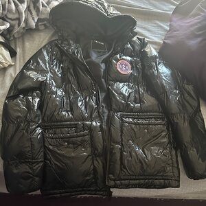 Reason Kids Shiny Black Puffer Jacket